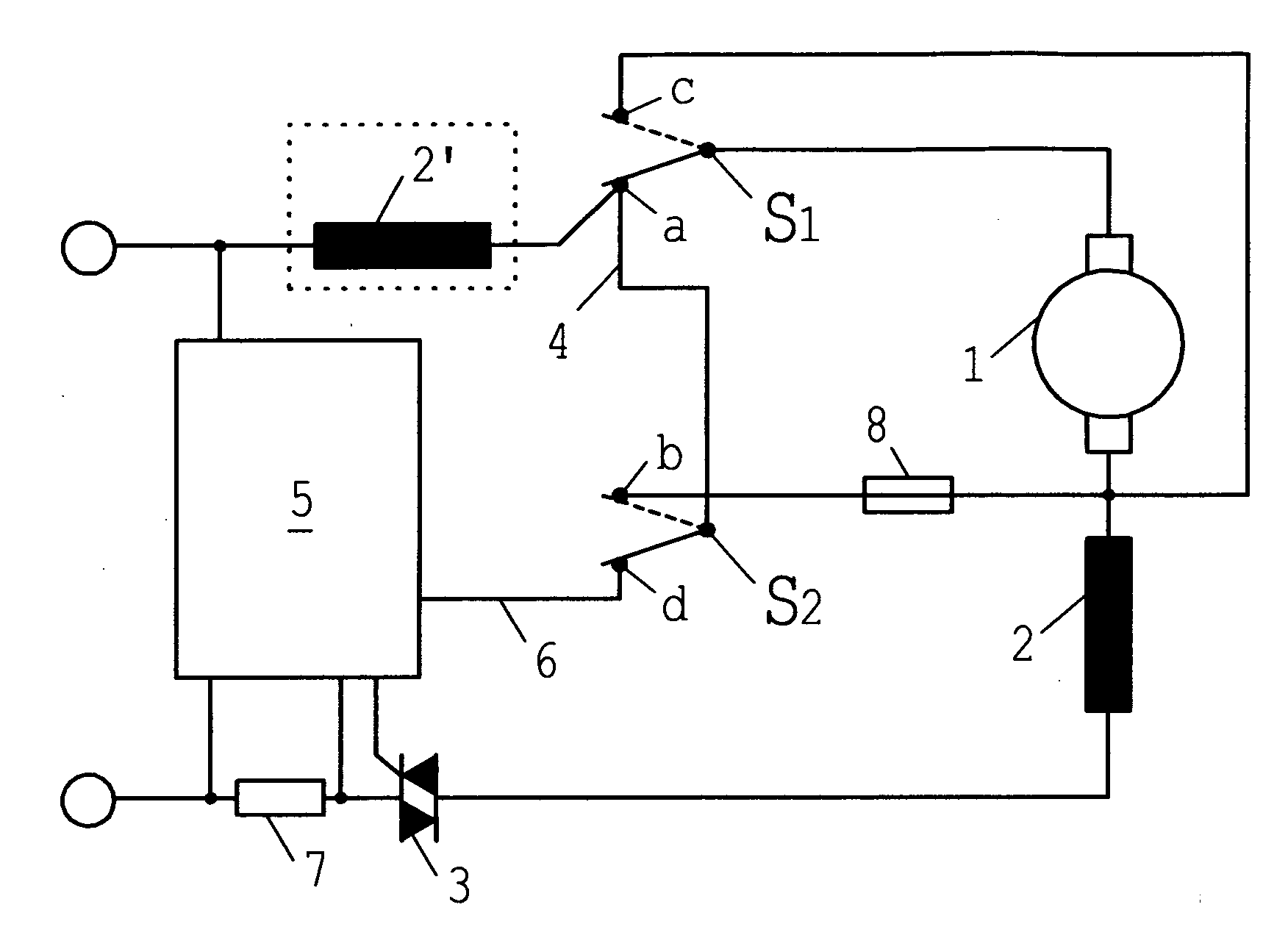 Electrodynamic braking device for a universal motor