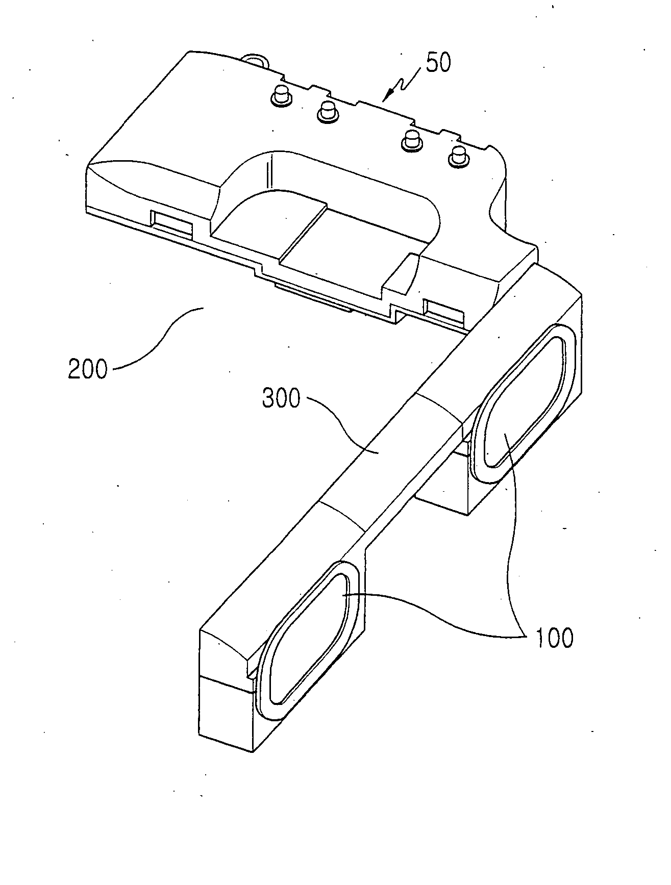 Speaker device for portable terminal using antenna mounting space