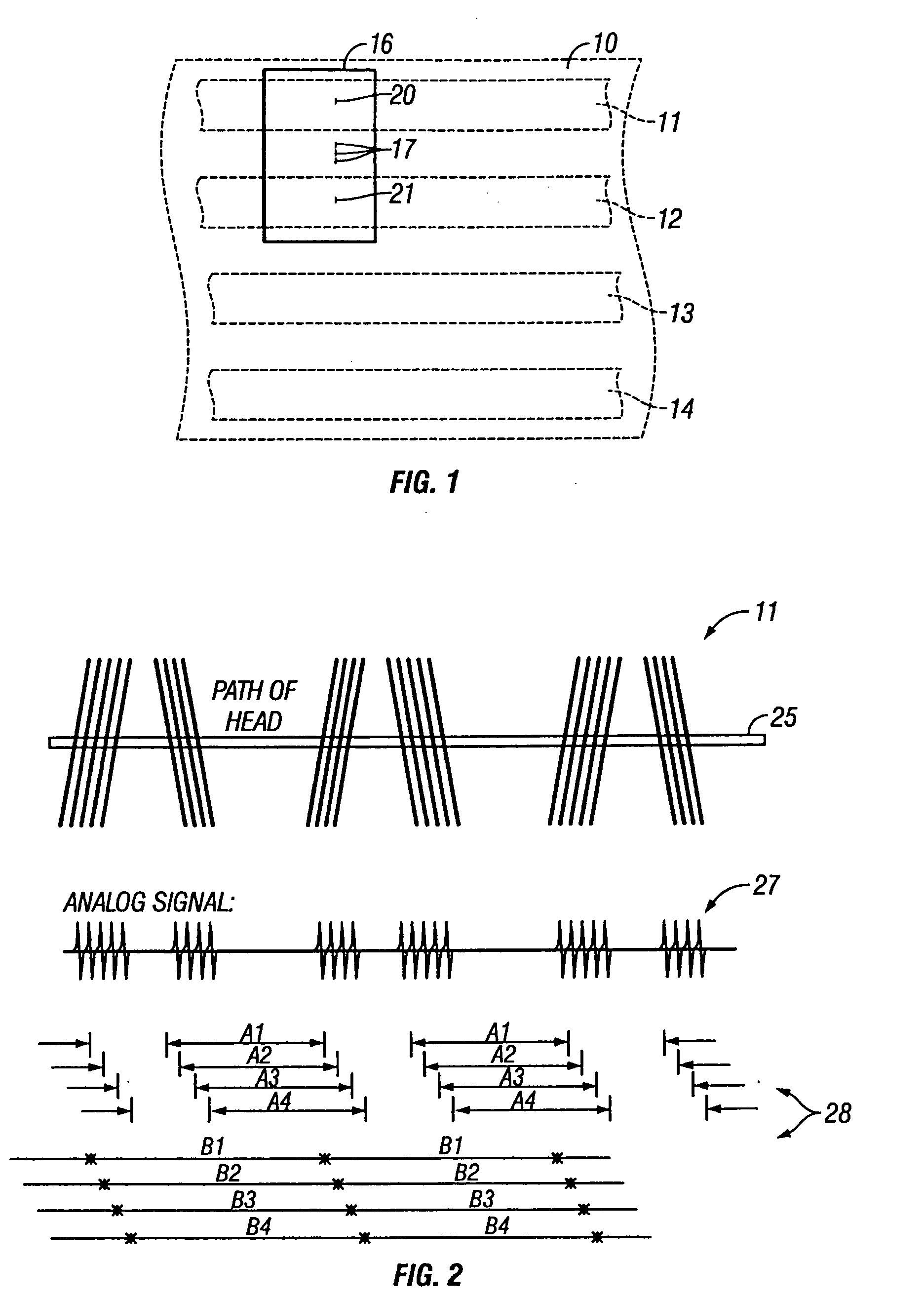 Identification of laterally positioned servo bands employing differentiating characteristics of servo patterns