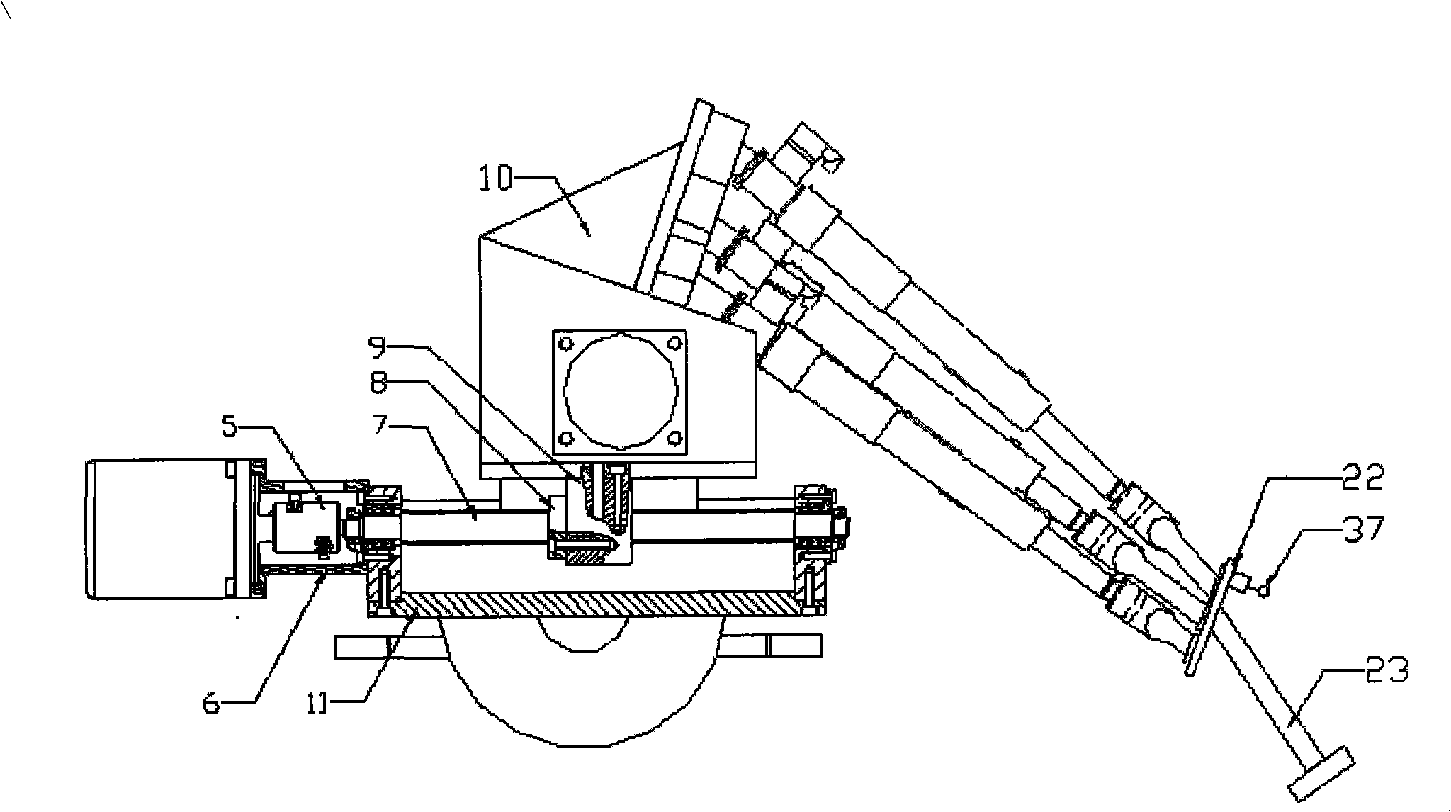 Five freedoms turbine blade series-parallel repair robot