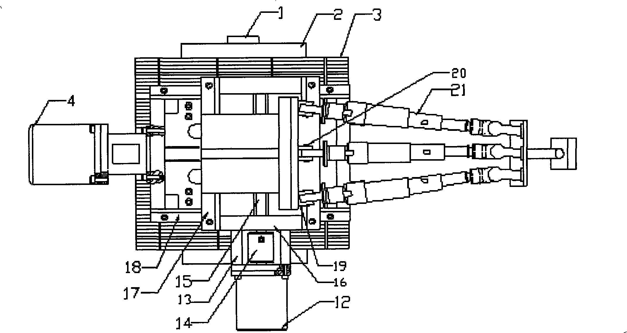 Five freedoms turbine blade series-parallel repair robot