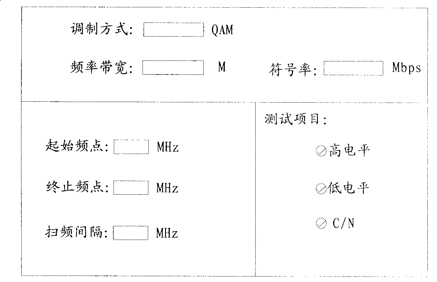 Method and system for testing sensitivity of digital television acceptance terminal