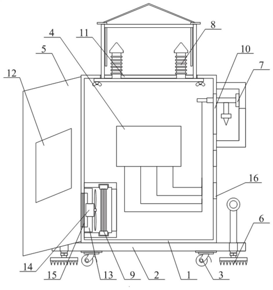 Mobile high-voltage electric power metering device and use method thereof