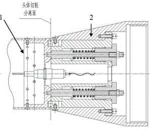 A device for accelerating the separation of aircraft head and body