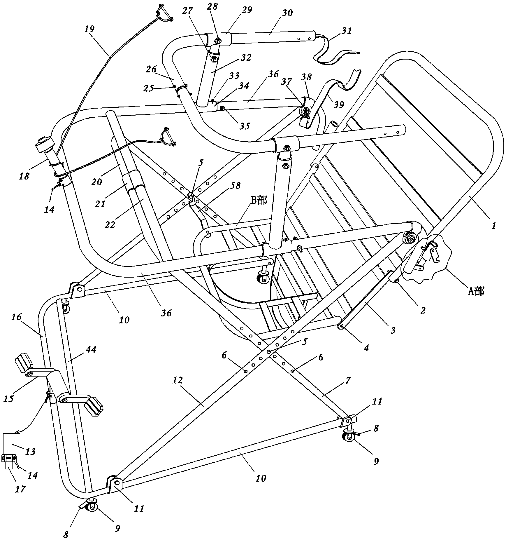 Hemiplegia rehabilitation vehicle