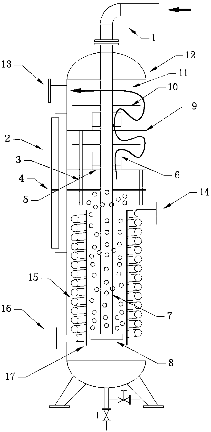 Novel ammonia refrigeration intercooler