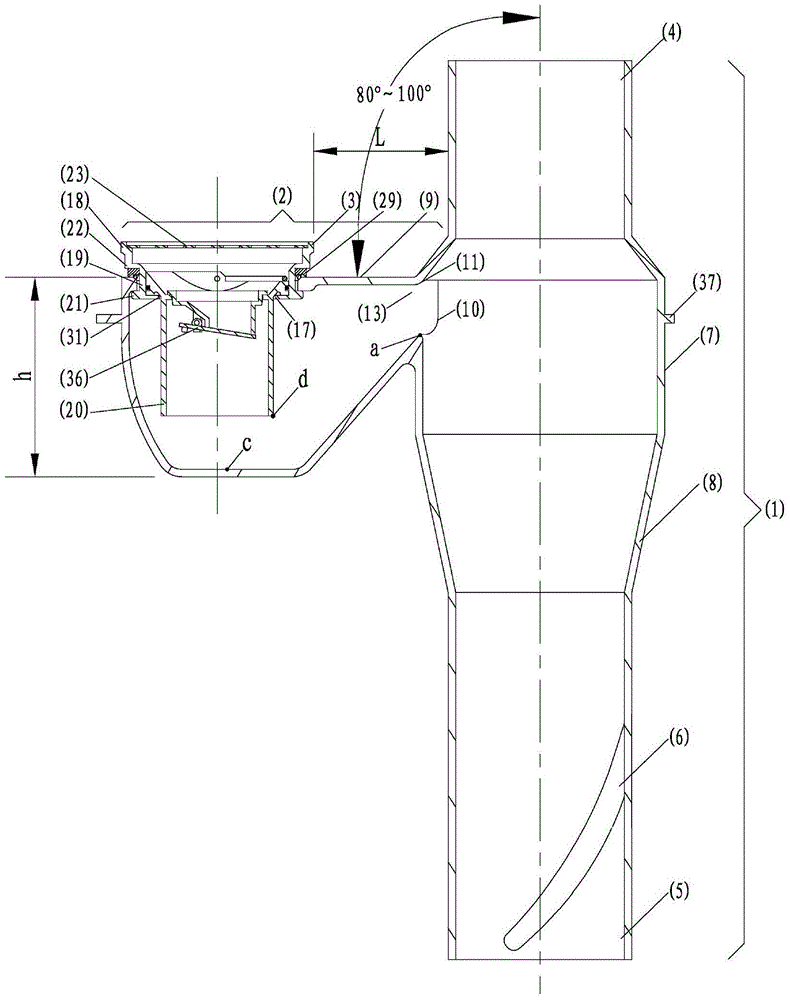 Expansion type drainage concentrator for building balcony