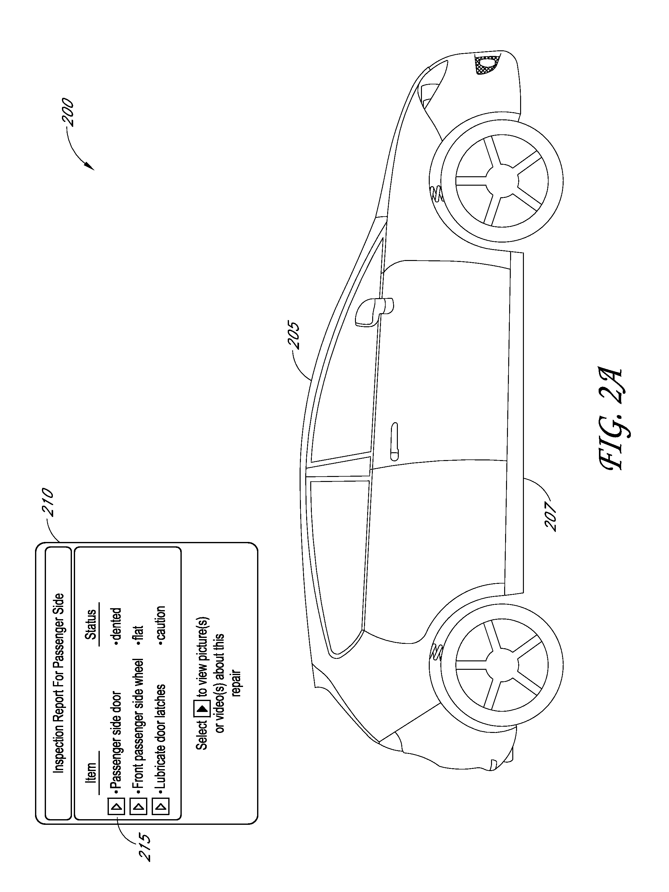 Inspection reporting including a 3D vehicle model