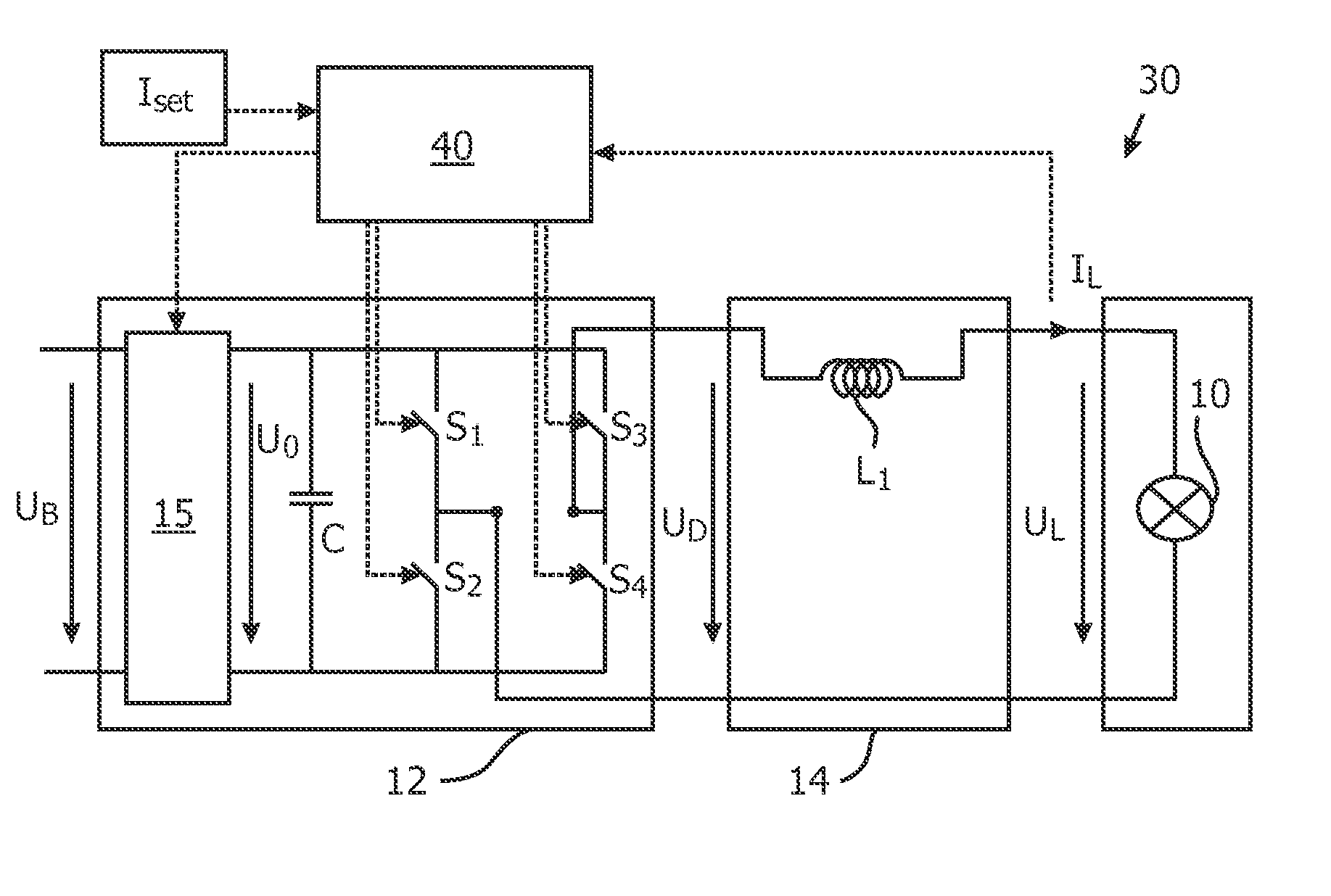 Pulsed operation of a discharge lamp