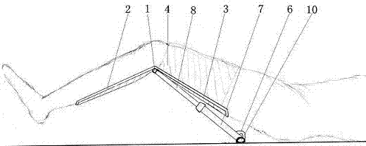 Self-weight leg press lumbar tractor