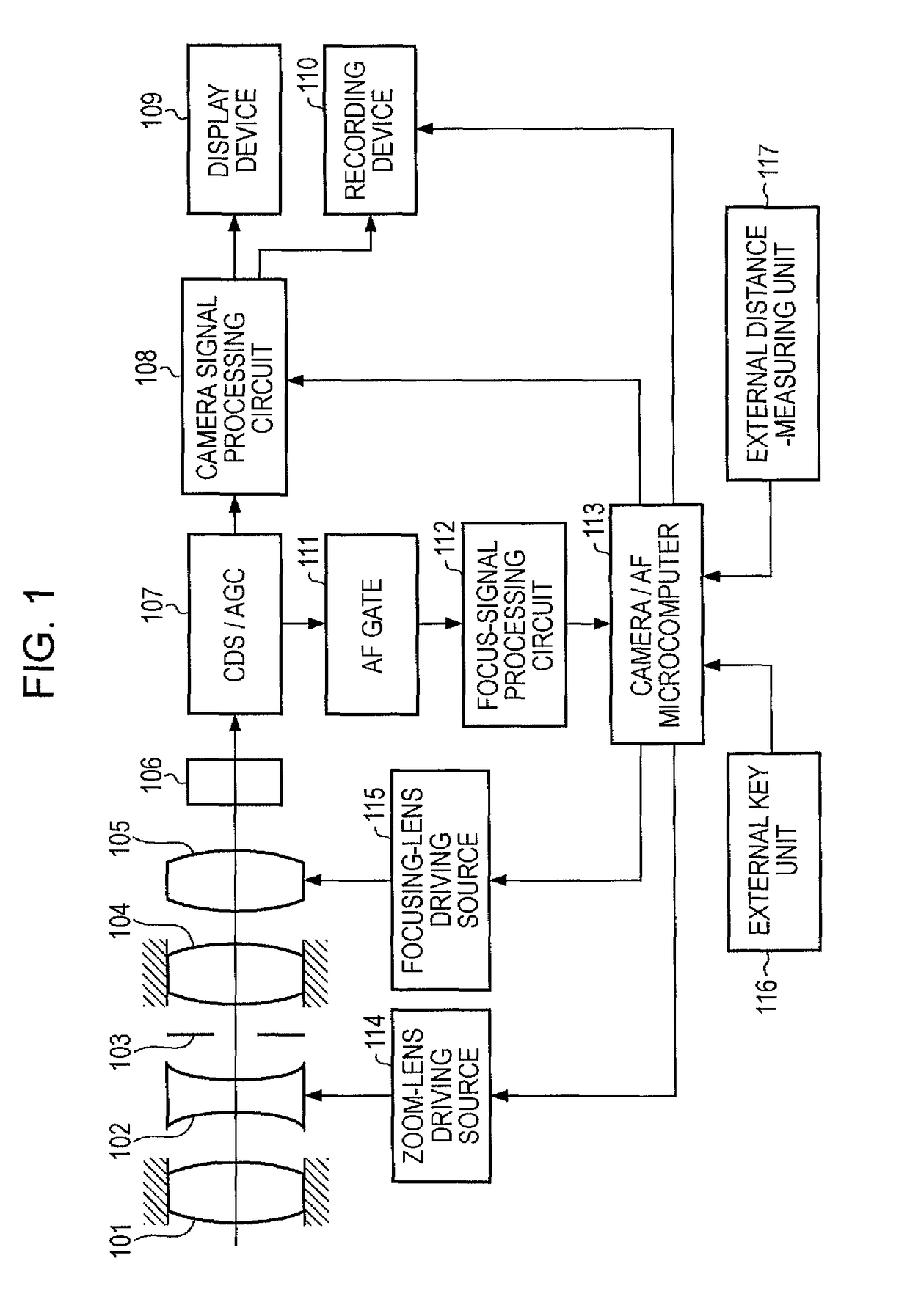 Focusing device, image pick-up apparatus, and control method