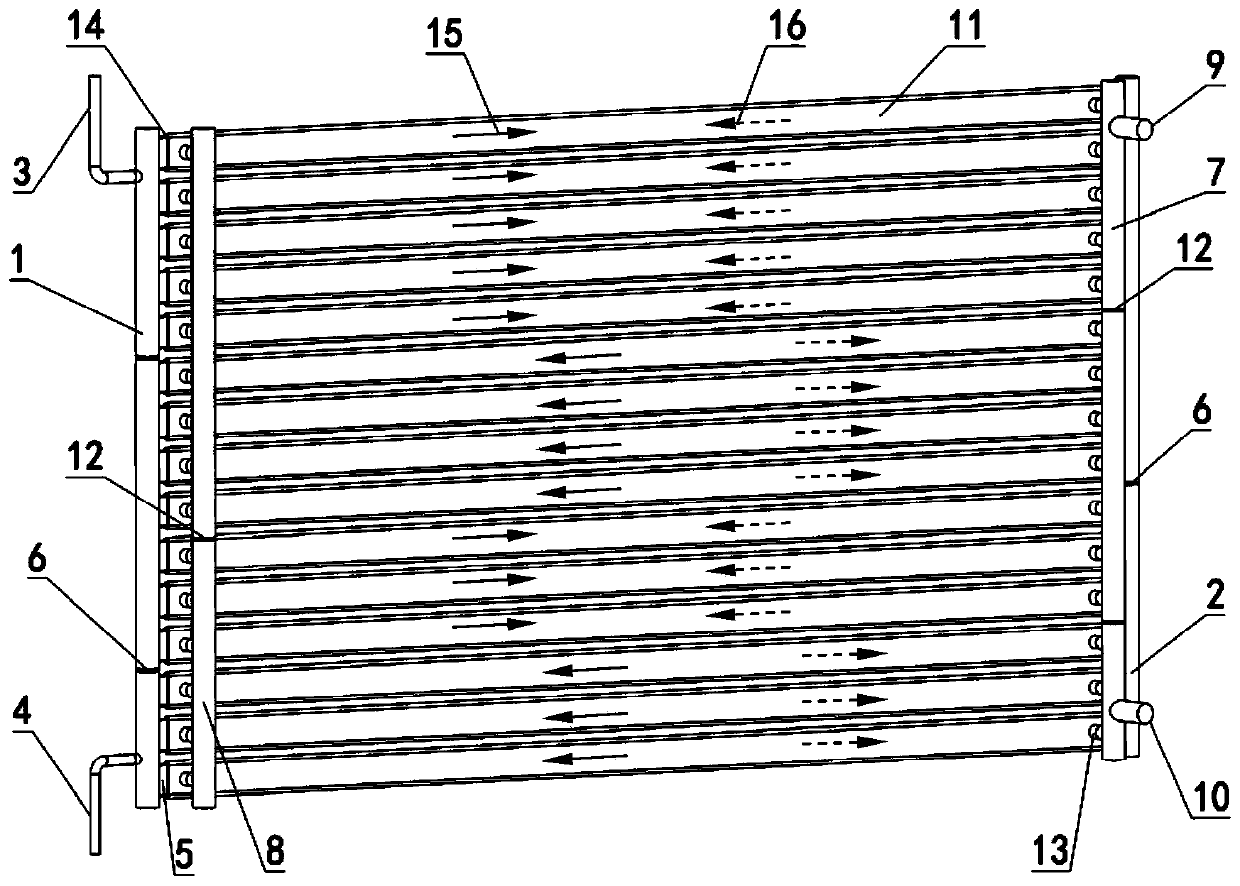 Micro channel condenser for circulating type air source heat pump water heater