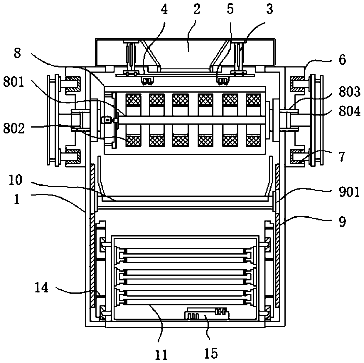 Intelligent cleaning device for tea leaf processing and using method thereof