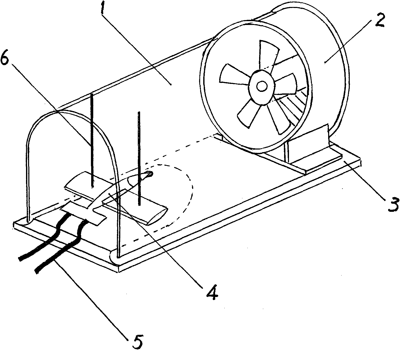 Airplane lift demonstration instrument for physics teaching