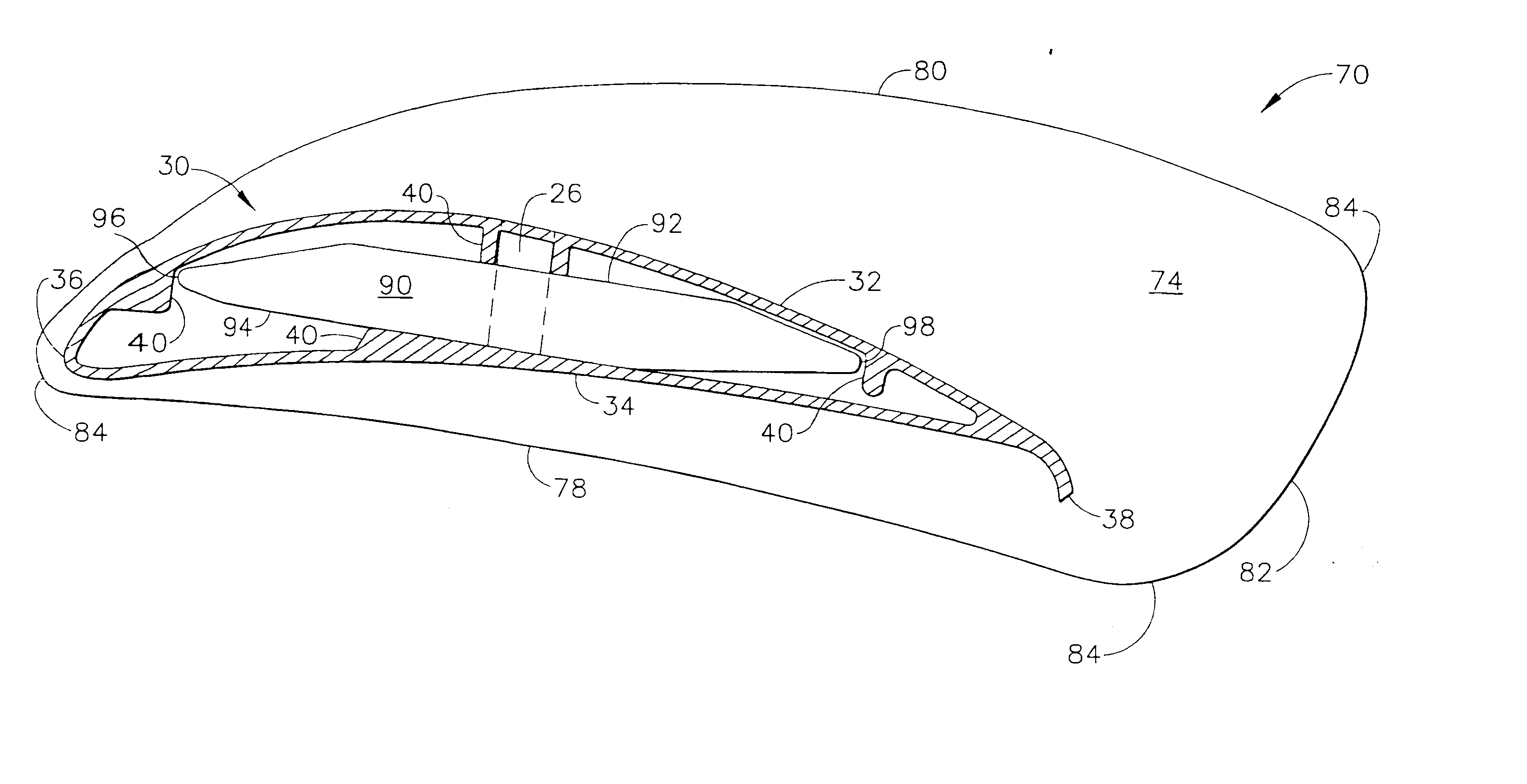 Cuffed fan blade modifications