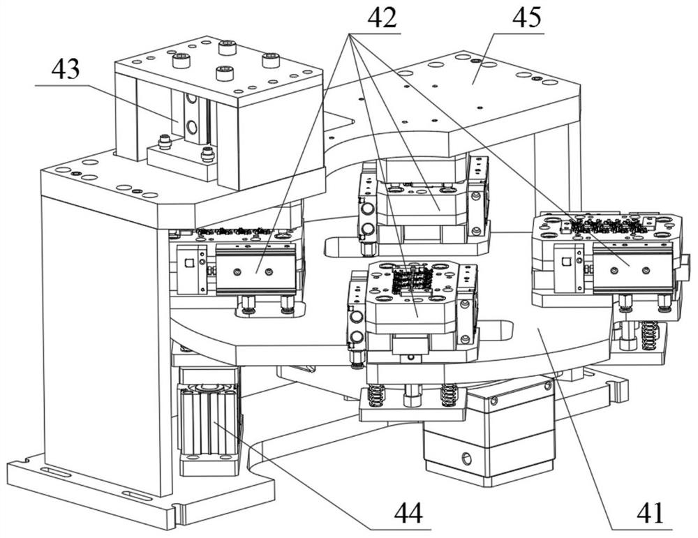 Jacking cutting, waste shaking, detection and variable-pitch discharging double-packaging all-in-one machine