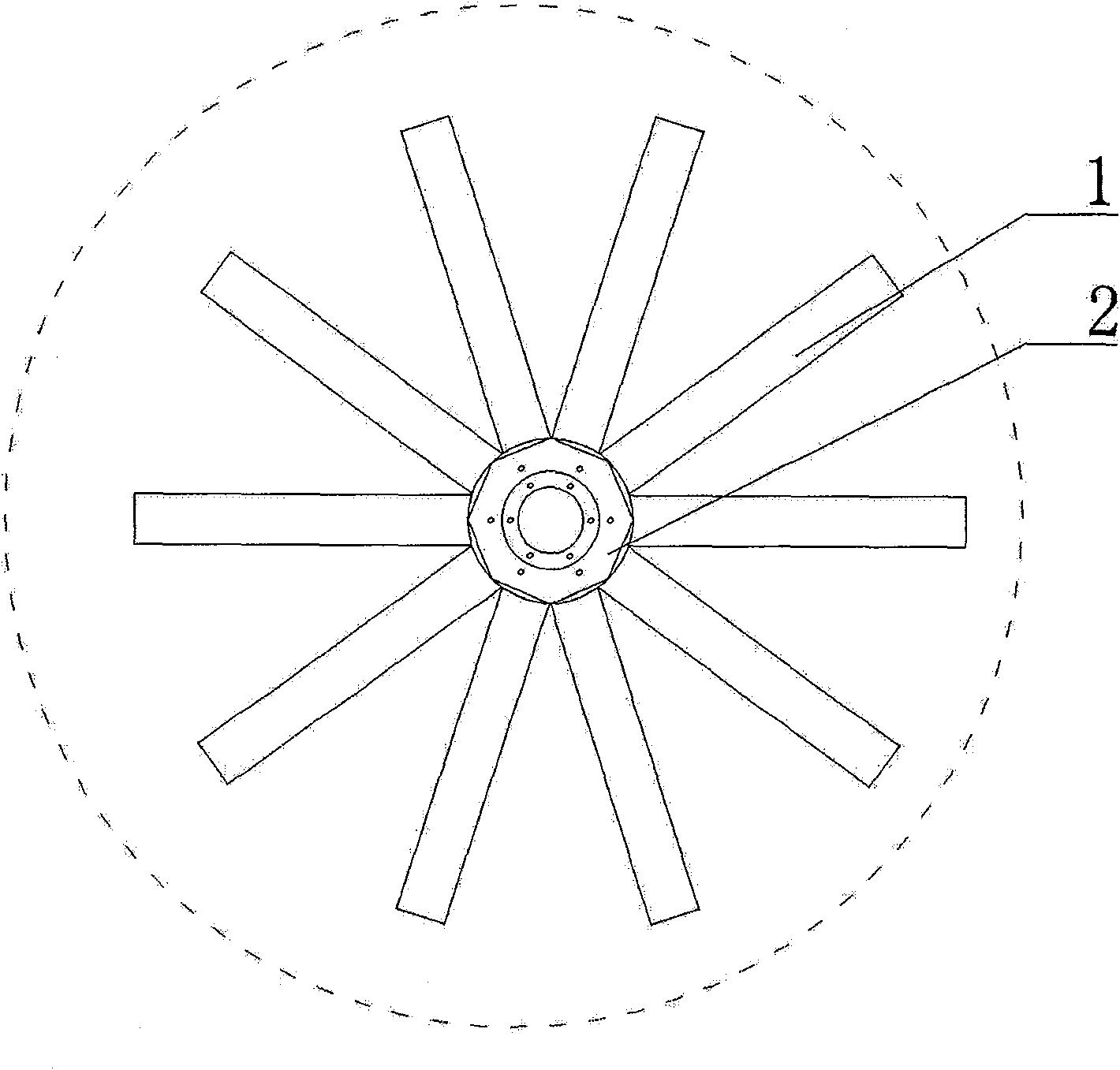 Large-size variable-frequency energy-saving fan