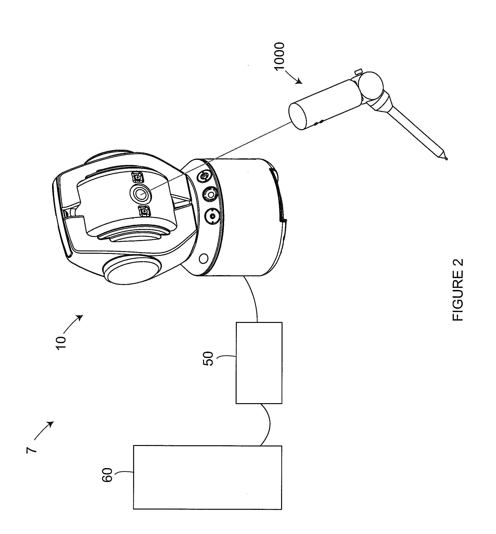 Six degree-of-freedom laser tracker that cooperates with a remote projector to convey information