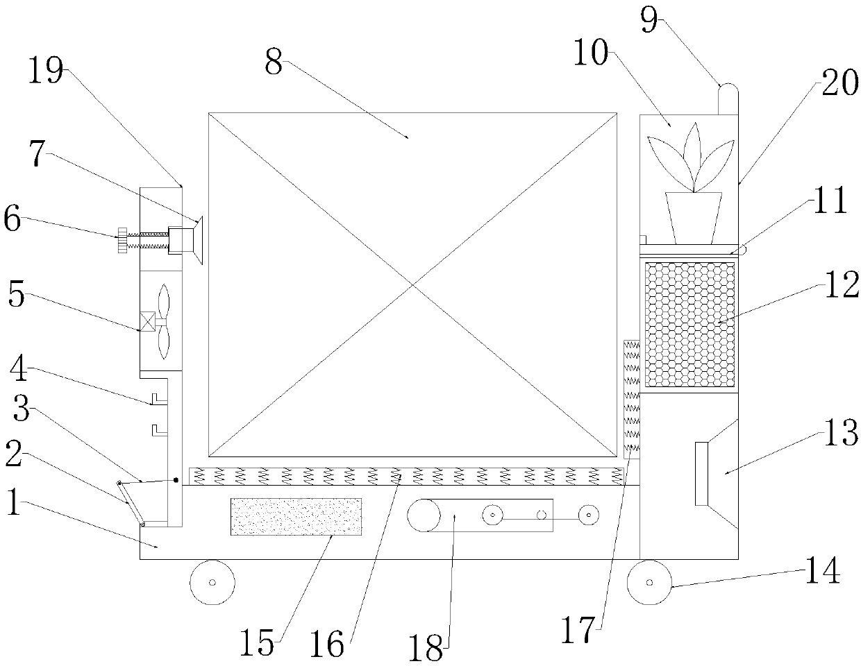 Multifunctional computer host case placing rack