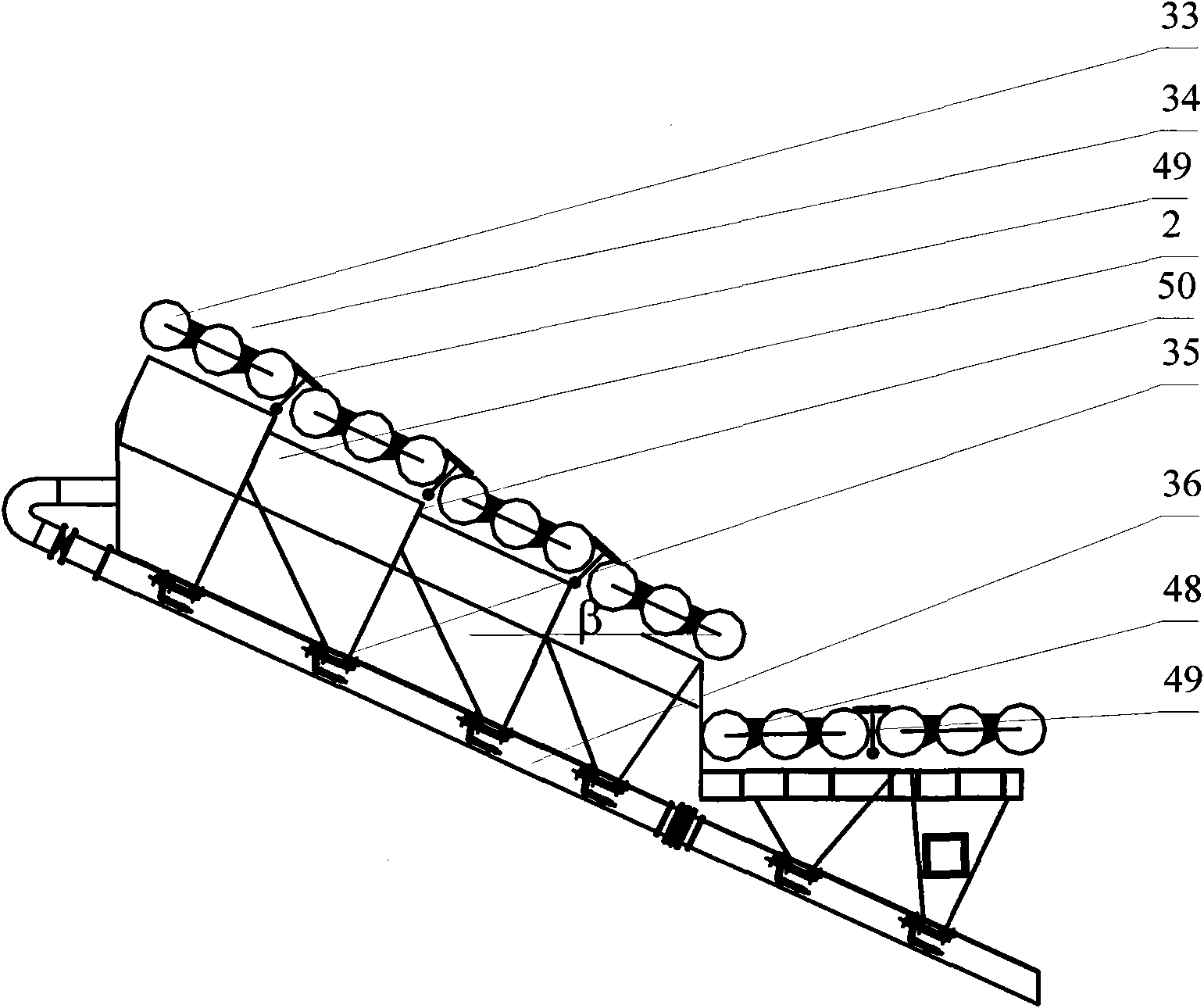 Roller fire grate garbage incinerator and preheating combustion method