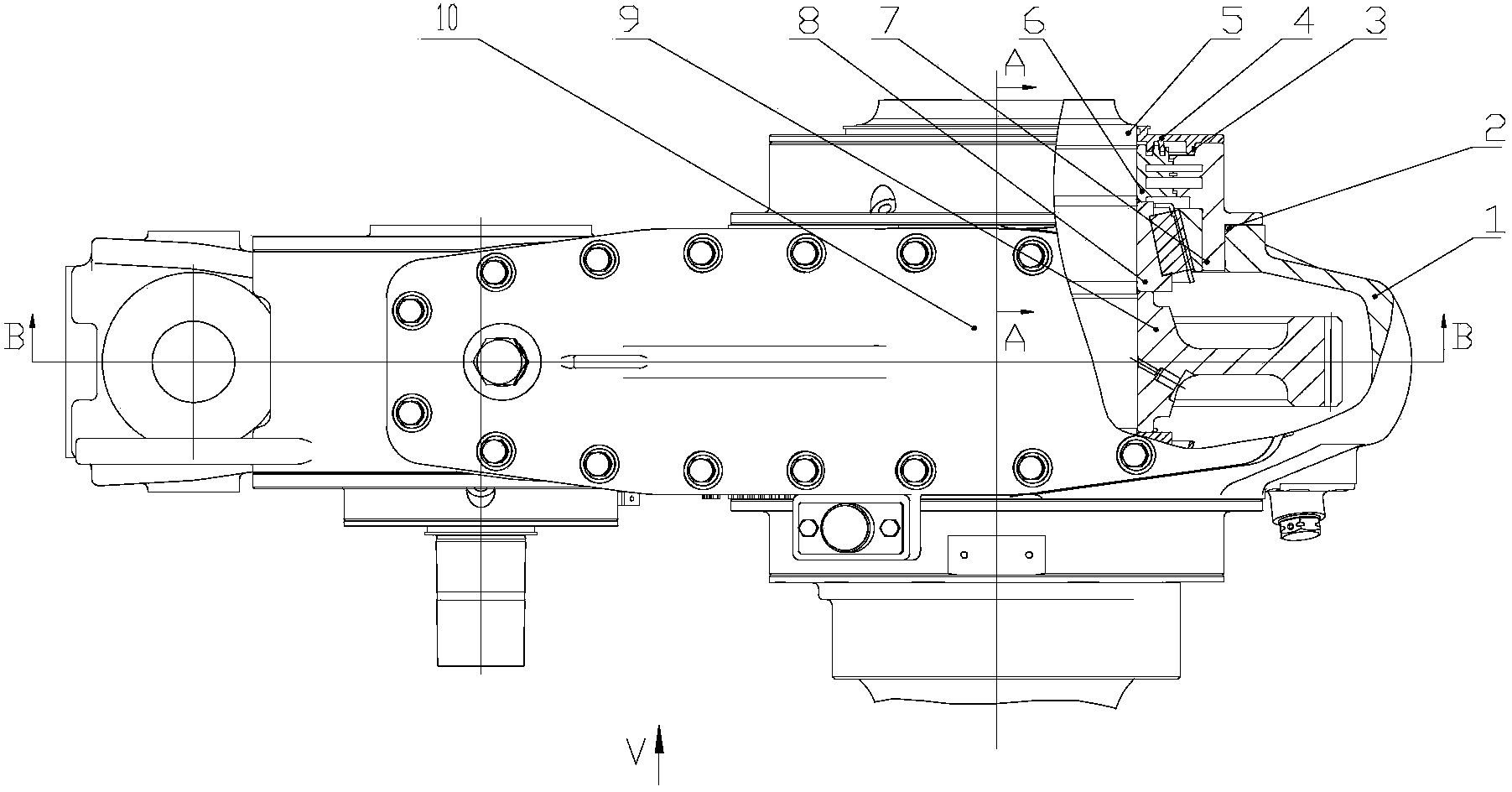 High-speed gearbox sealing device and high-speed gearbox with same