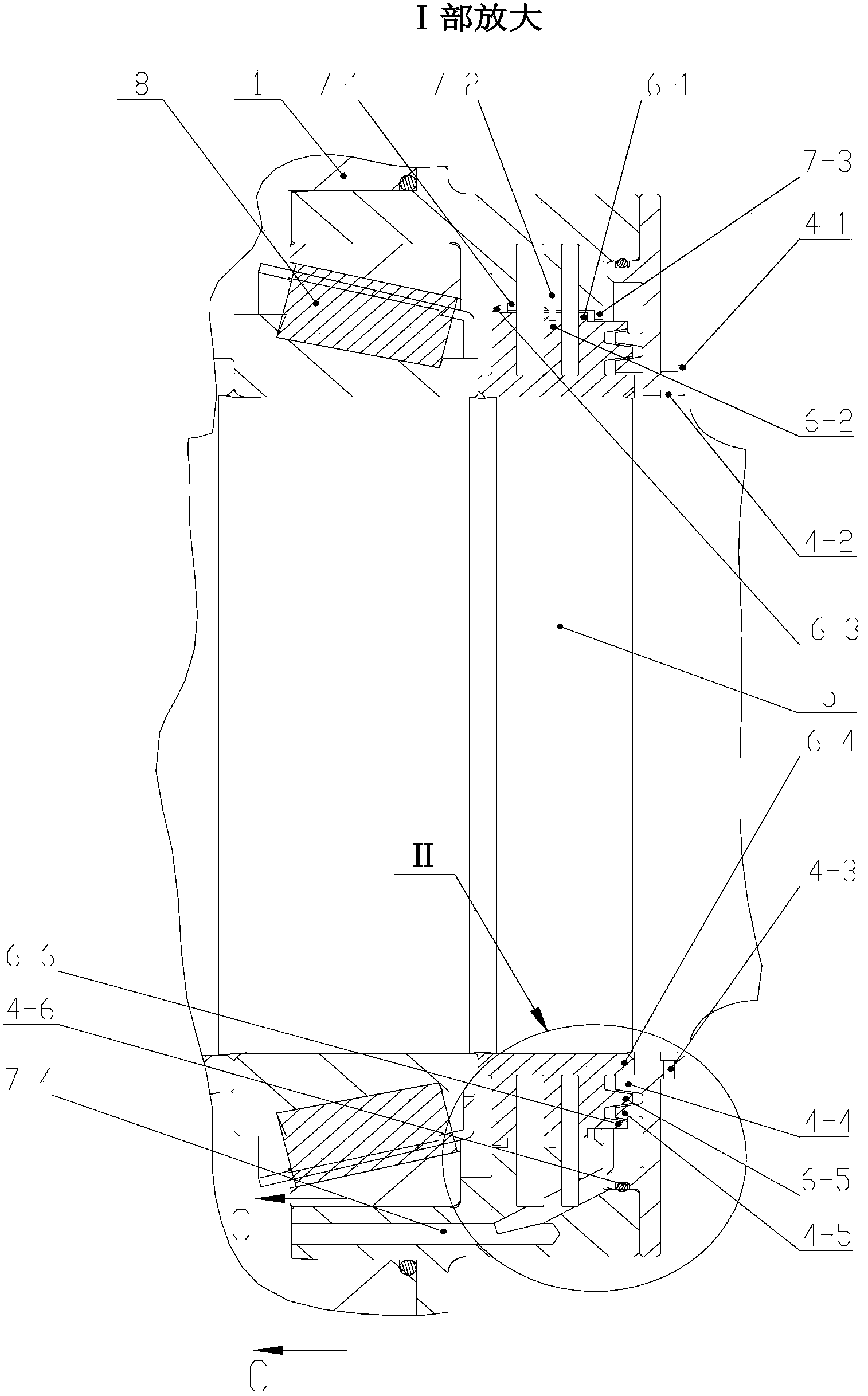 High-speed gearbox sealing device and high-speed gearbox with same