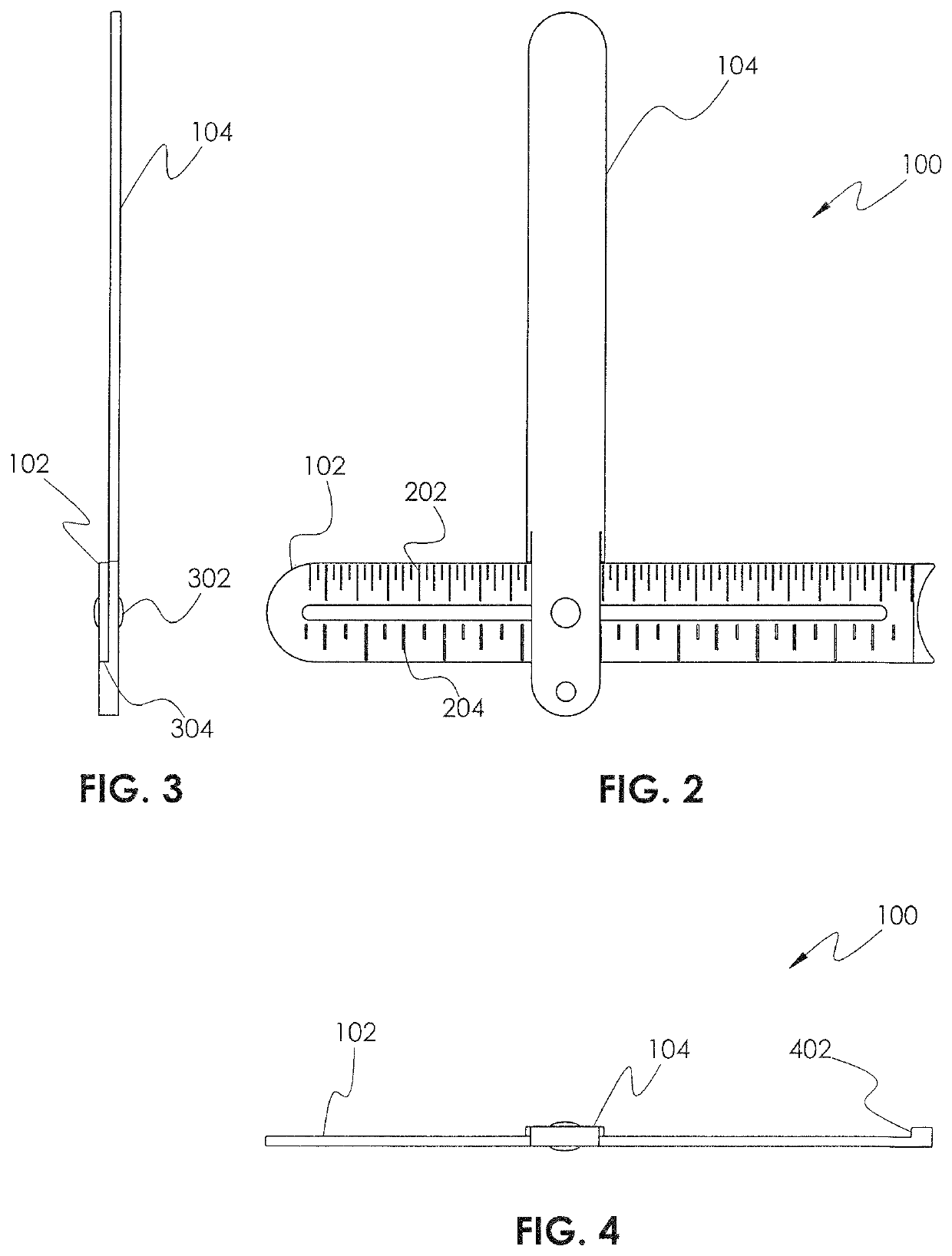 Knee goniometer to measure knee extension difference and extensor length