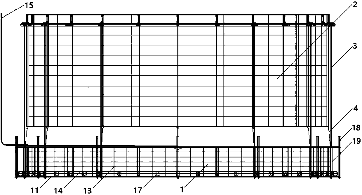 A marine crustacean breeding steel structure cage and three-dimensional breeding system