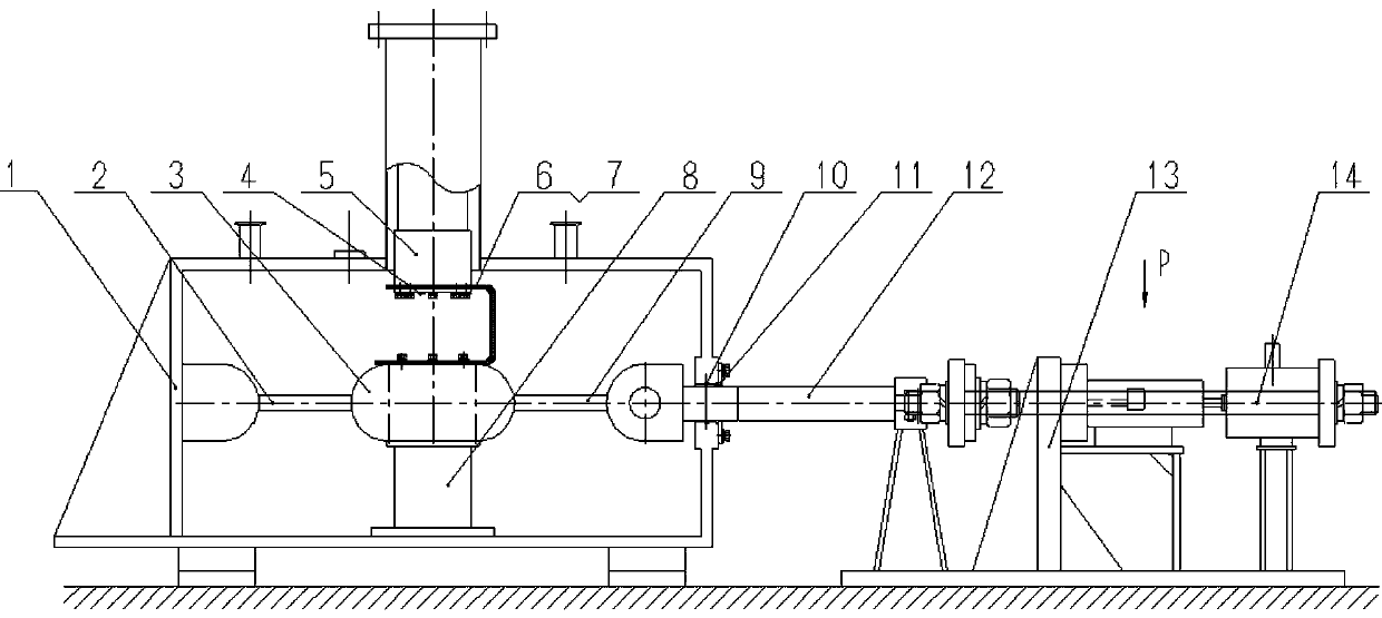 A low-temperature performance test device and test method for a support heat insulation rod for low-temperature equipment