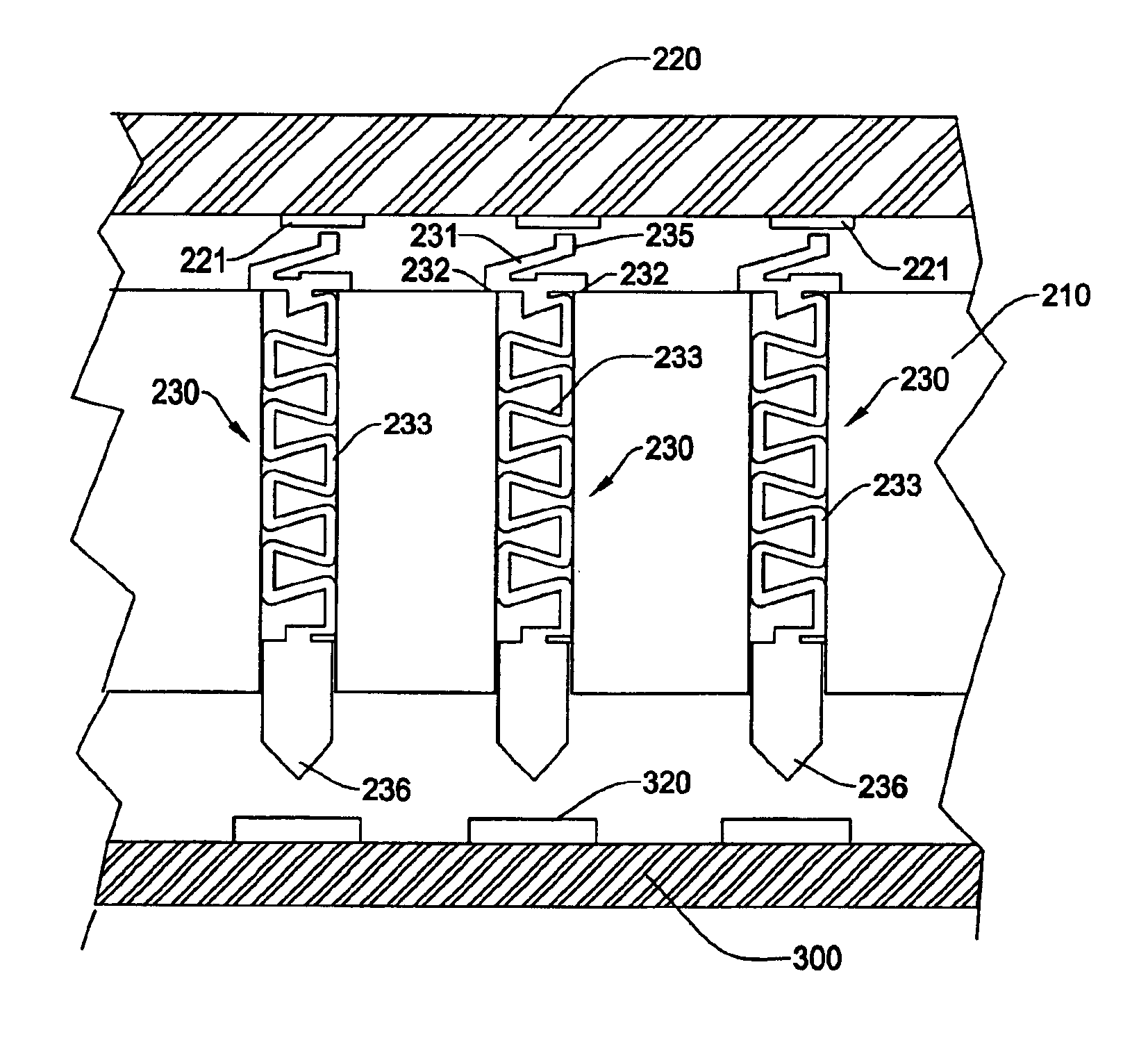 Probe contact system using flexible printed circuit board