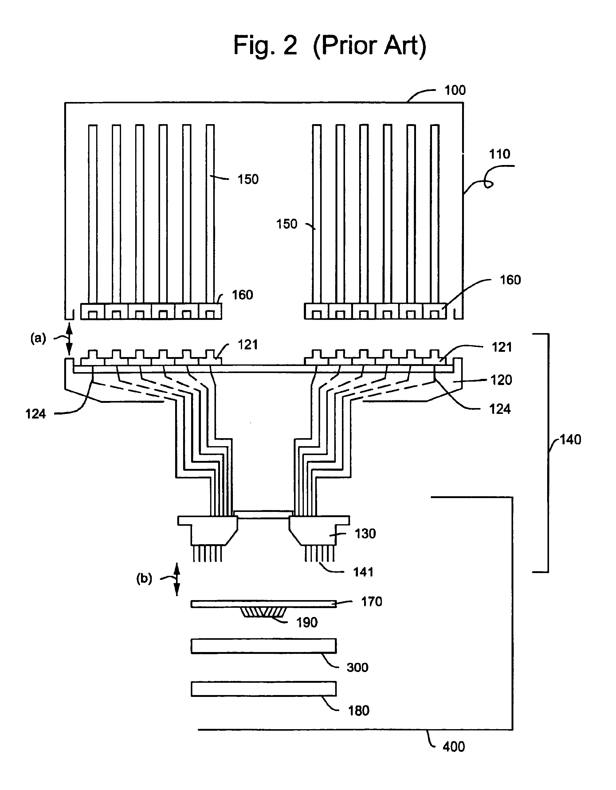 Probe contact system using flexible printed circuit board