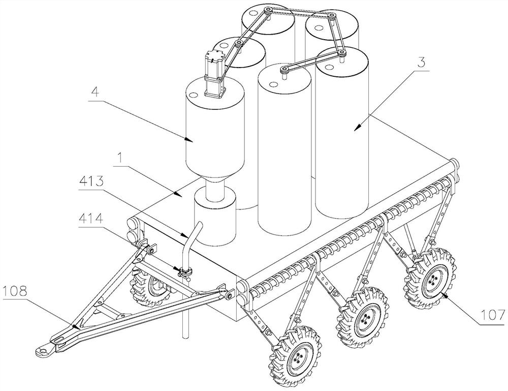 A piston-type farmland fertilization spraying and irrigation integrated device suitable for mountain and hills