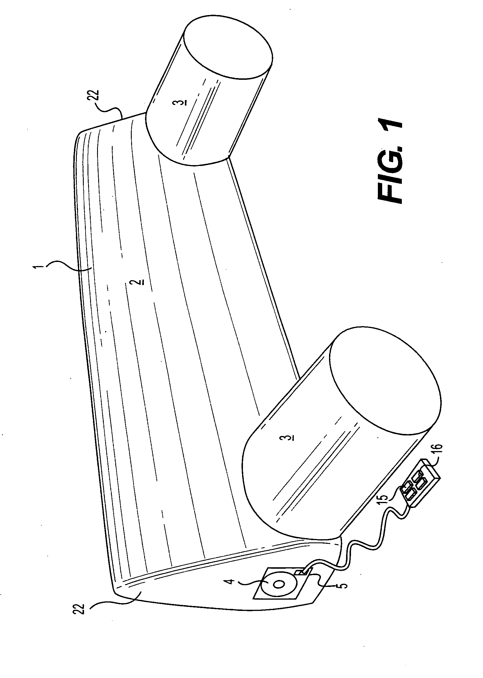 Inflatable cushion for turning a bed into a sofa