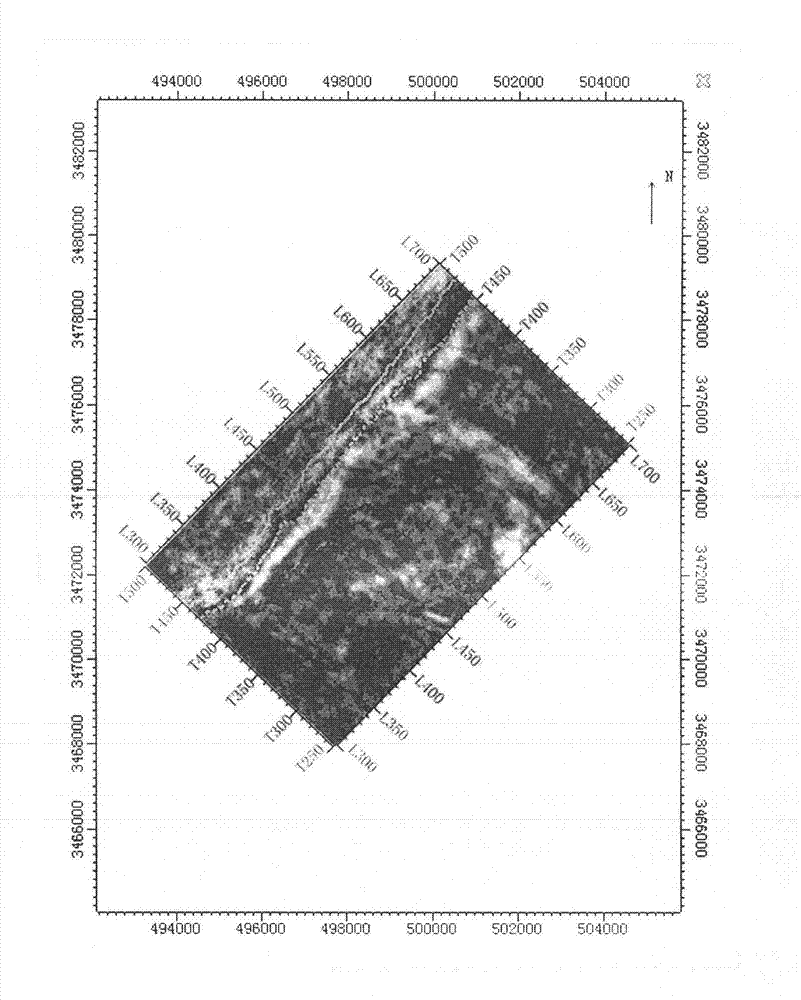 Seismic attribute extracting method for geologic structure containing over-thrust fault