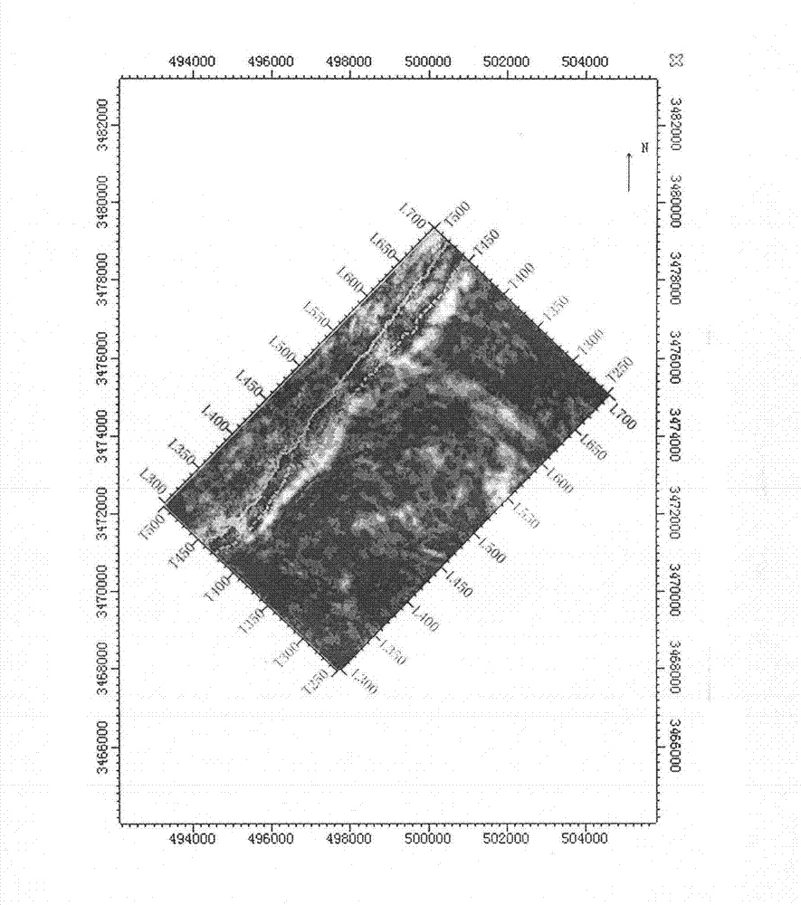 Seismic attribute extracting method for geologic structure containing over-thrust fault