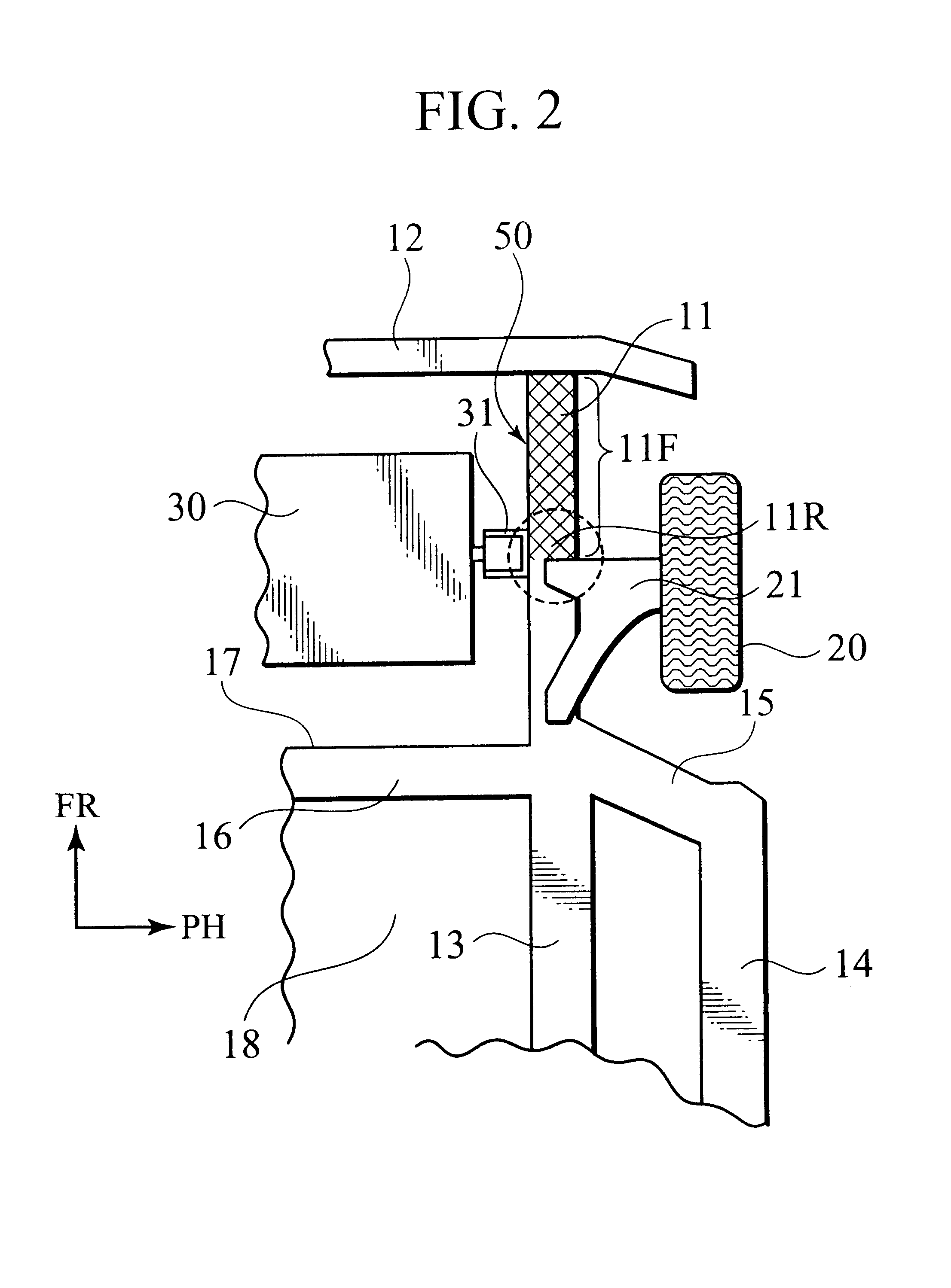 Front body structure for vehicle