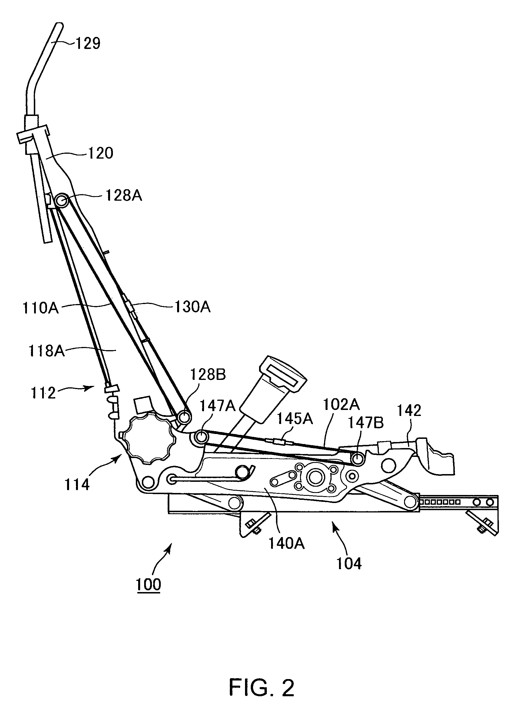 Seat cushion frame structure of seat for vehicle and seat for vehicle with seat cushion frame structure