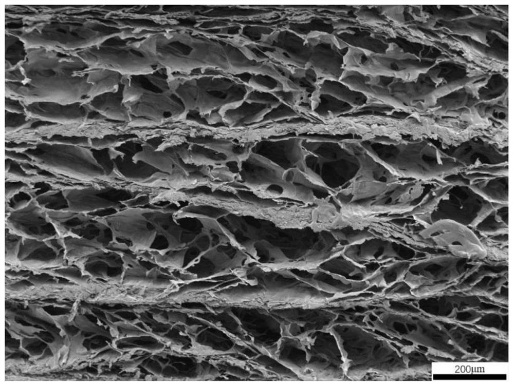 Preparation method and application of porous material assembled by graphene oxide and chitosan molecules