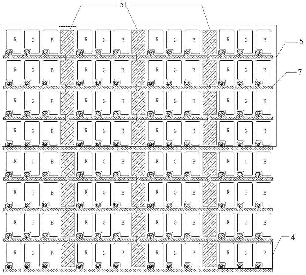 A capacitive embedded touch screen and display device