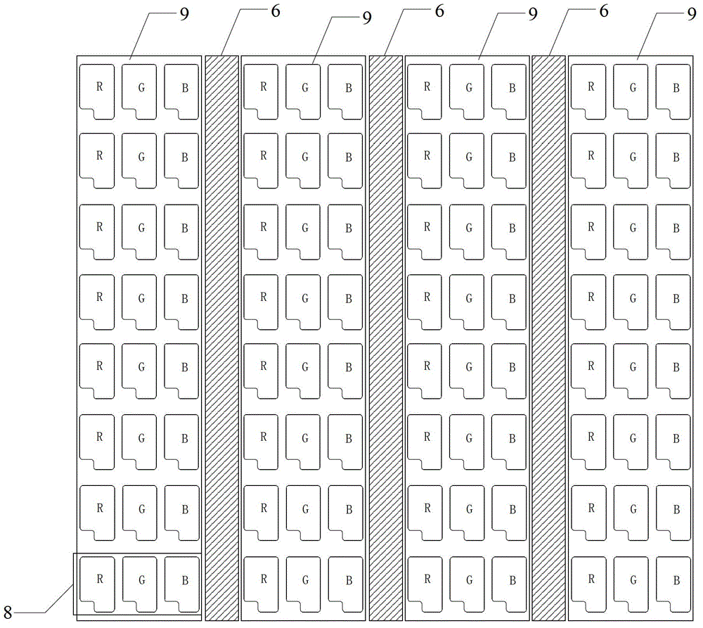 A capacitive embedded touch screen and display device