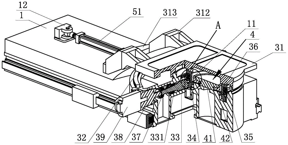 A powerful five-axis linkage milling head in the form of ab pendulum