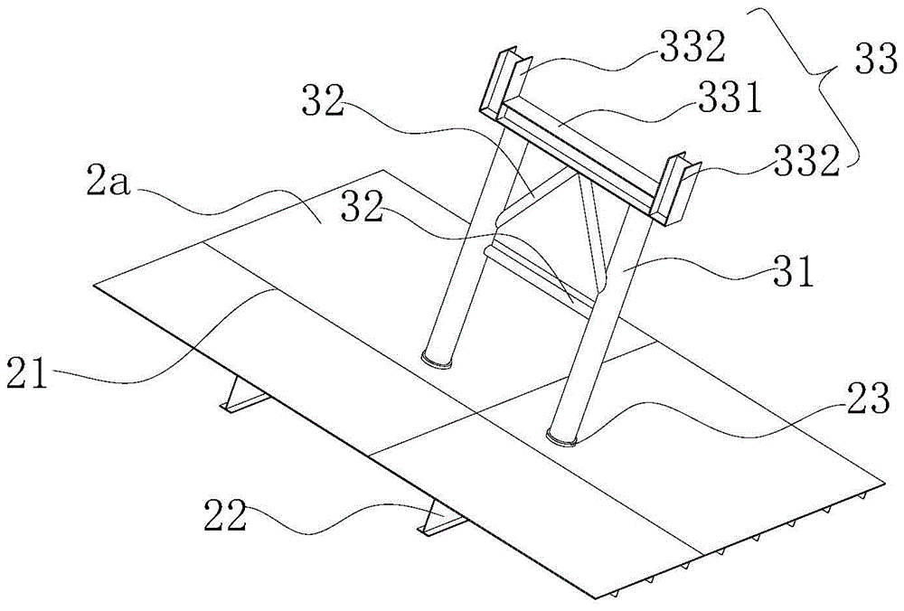 Offshore platform segmented deck and its construction implementation method, boom support system