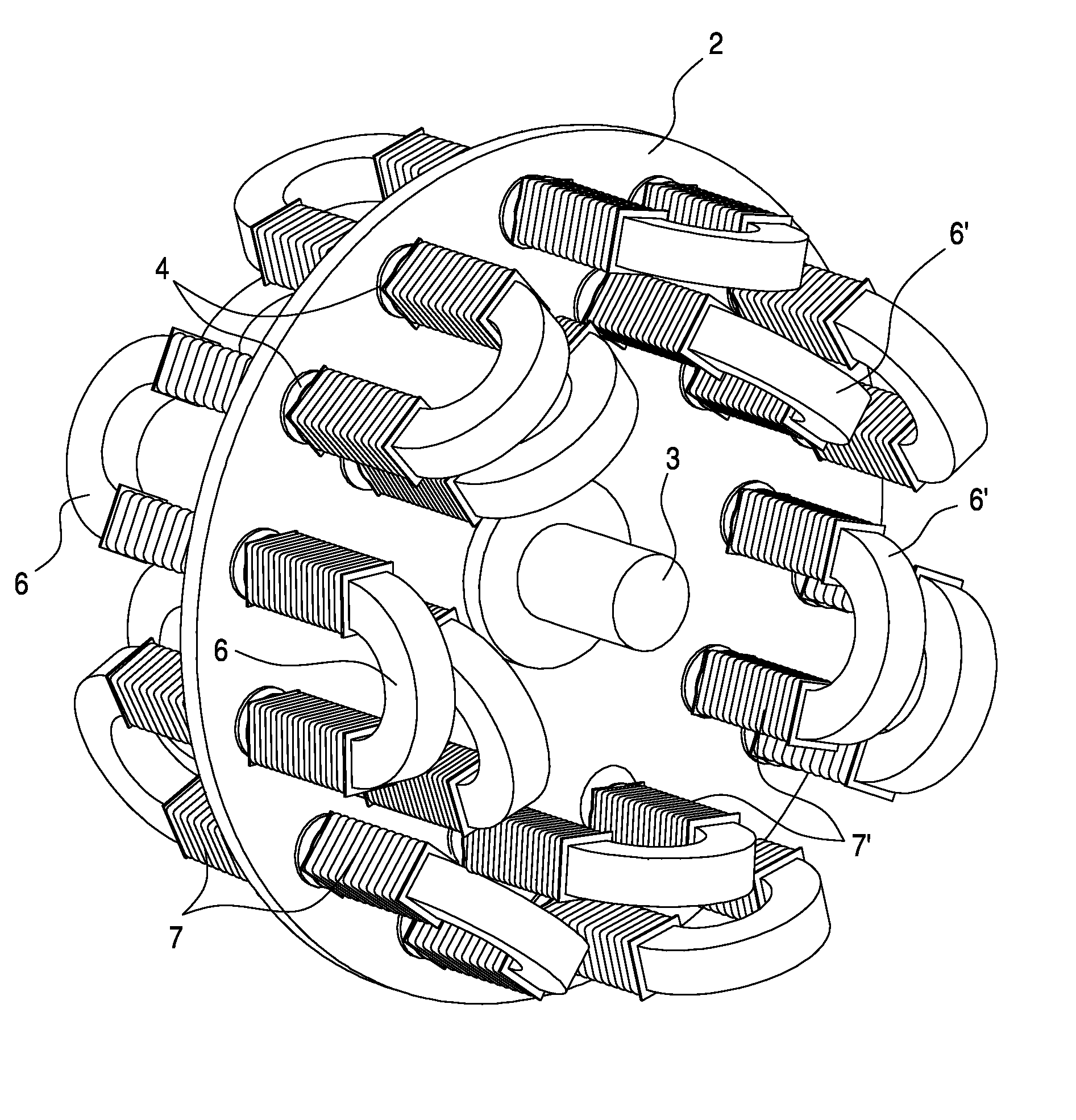 High efficiency magnetic core electrical machine