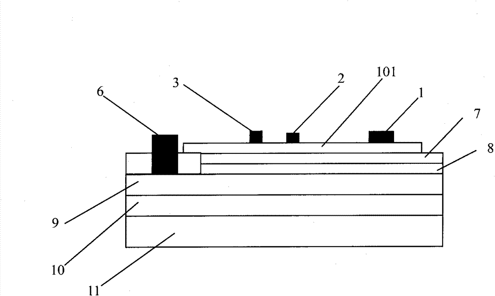 High-power LED (light-emitting diode) with Schottky diode for measuring temperature