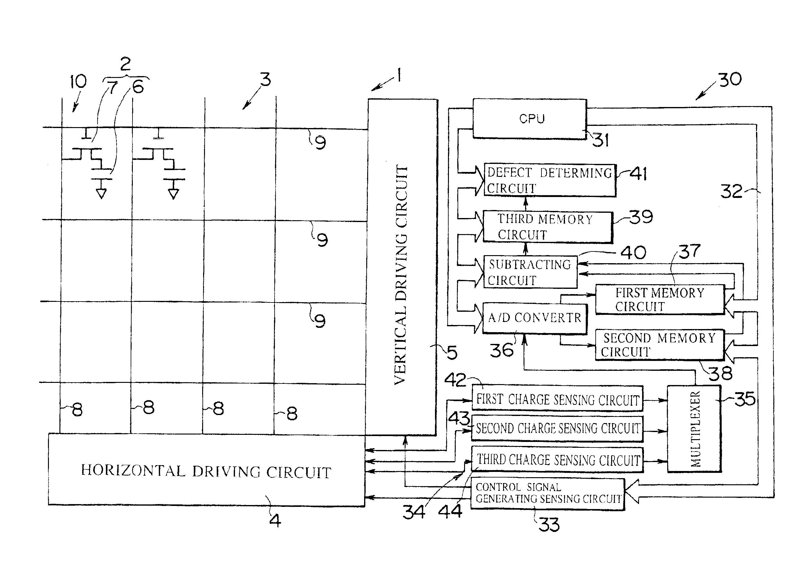 Apparatus and method for inspecting picture elements of an active matrix type display board