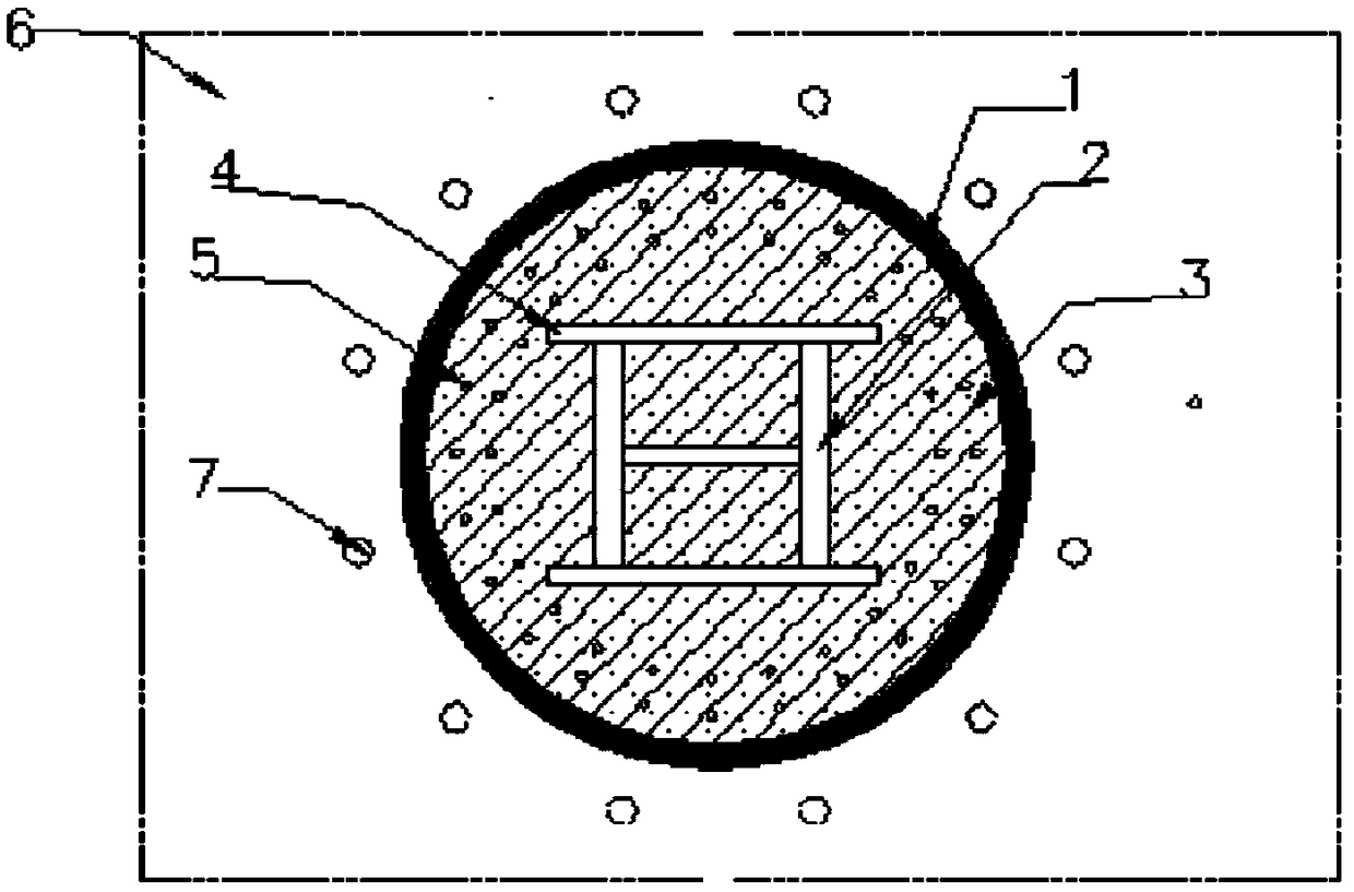 Exposed column foot joint of a composite pier column and a construction method thereof