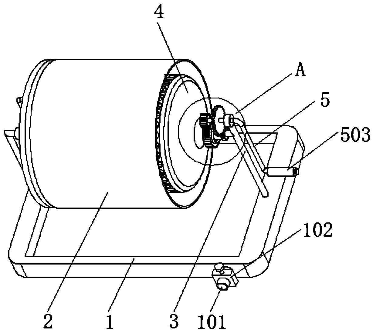 A hand-cranked dehydrator