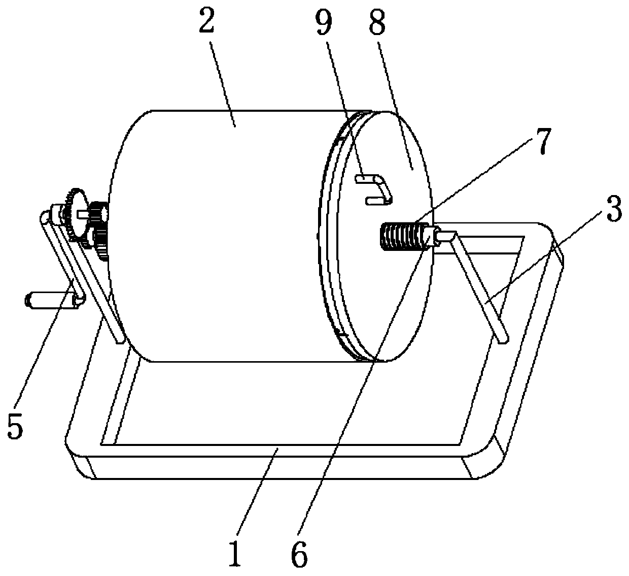 A hand-cranked dehydrator