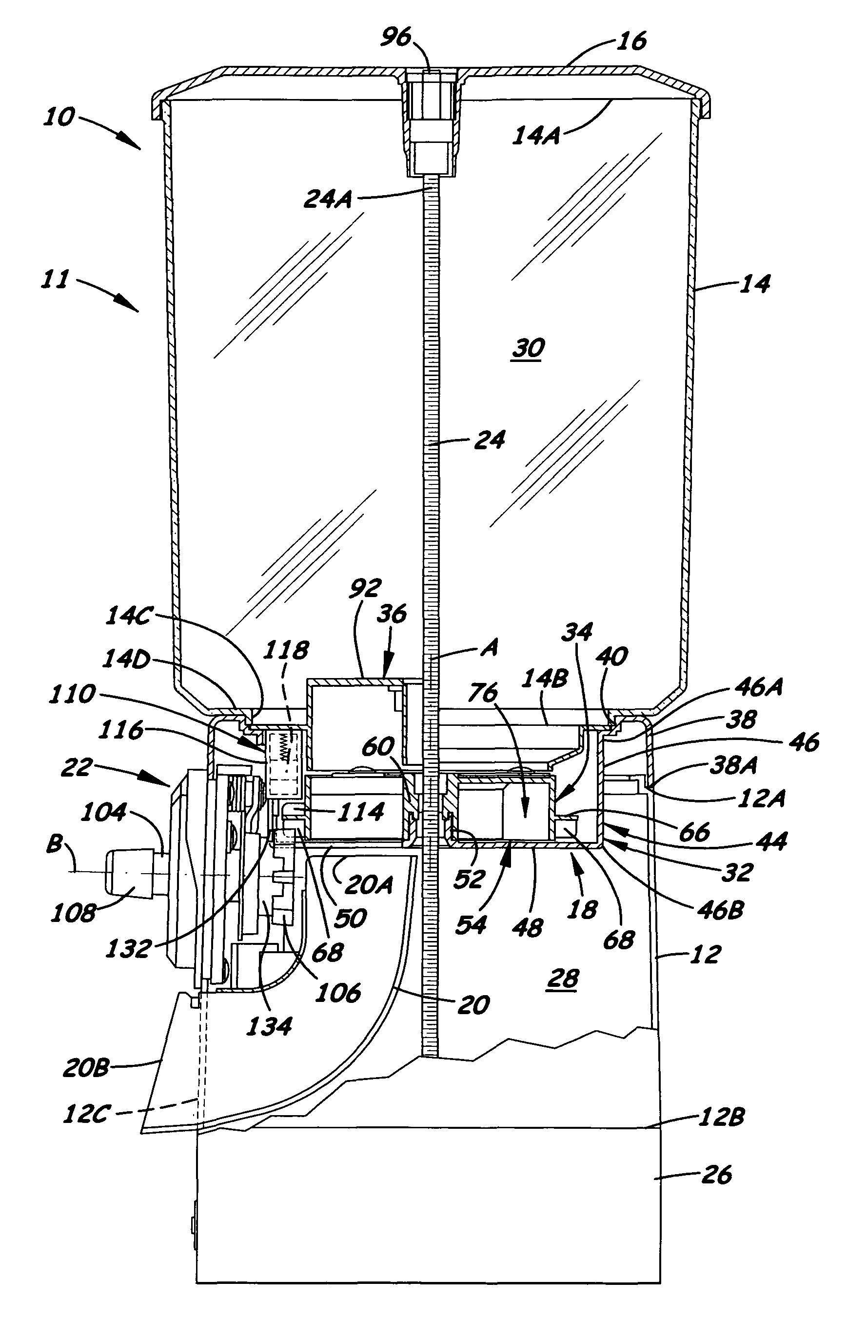 Dispensing wheel alignment devices in vending machine