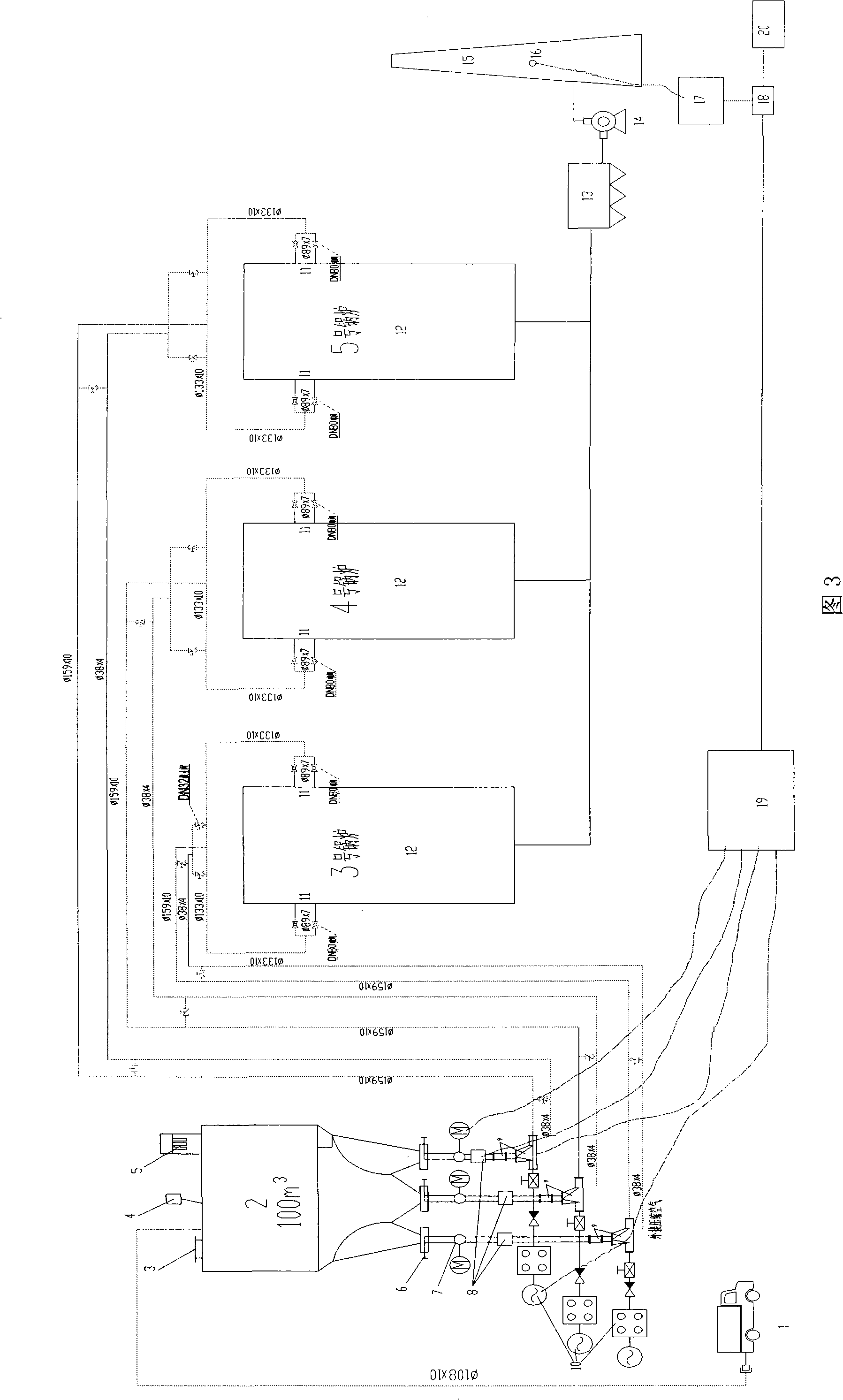 Method for spraying calcium and devulcanizing in circulating fluid-bed boiler using PLC control system